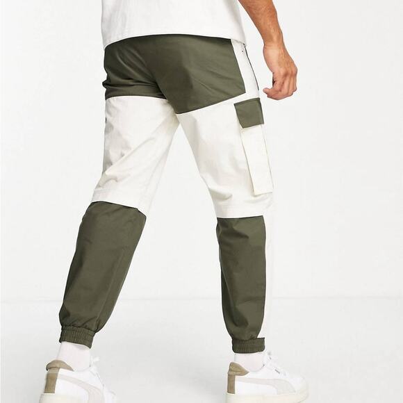 Topman Utility Canvas Joggers Unisex Two Toned Colorblock Y2K Cargo Pants 32 - Picture 9 of 9
